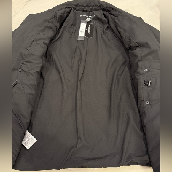 BCBGMaxAzria Women's Coat Black Quilted Double-Breasted Puffer - Picture 10 of 14